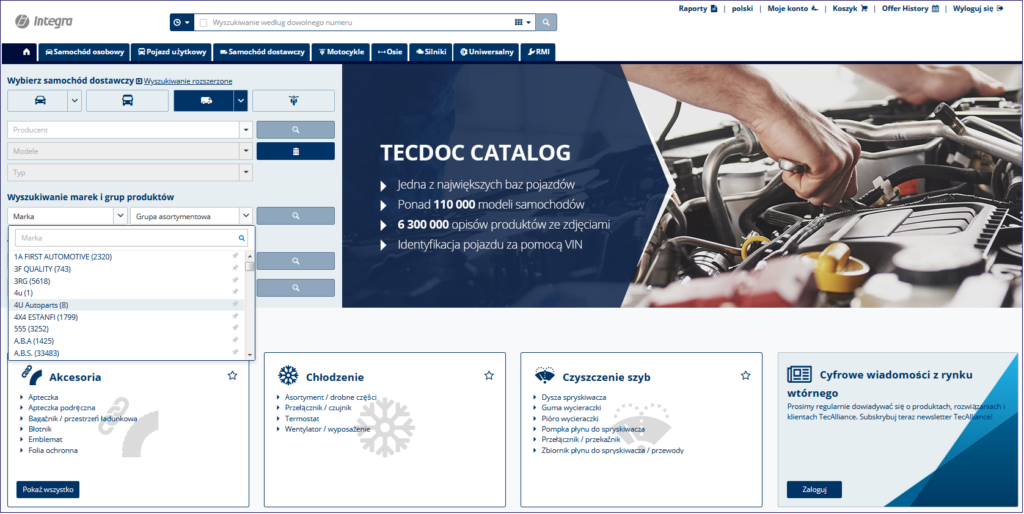 TecDoc WEB CATALOG 3.0 TecDoc Katalog części zamiennych